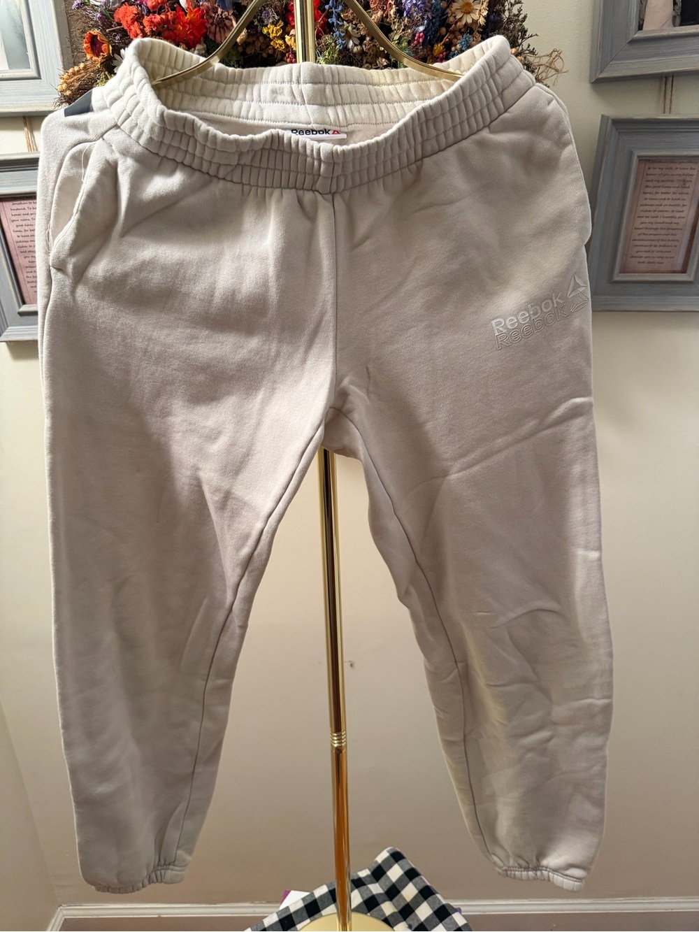 Reebok Cream Jogger Sweatpants